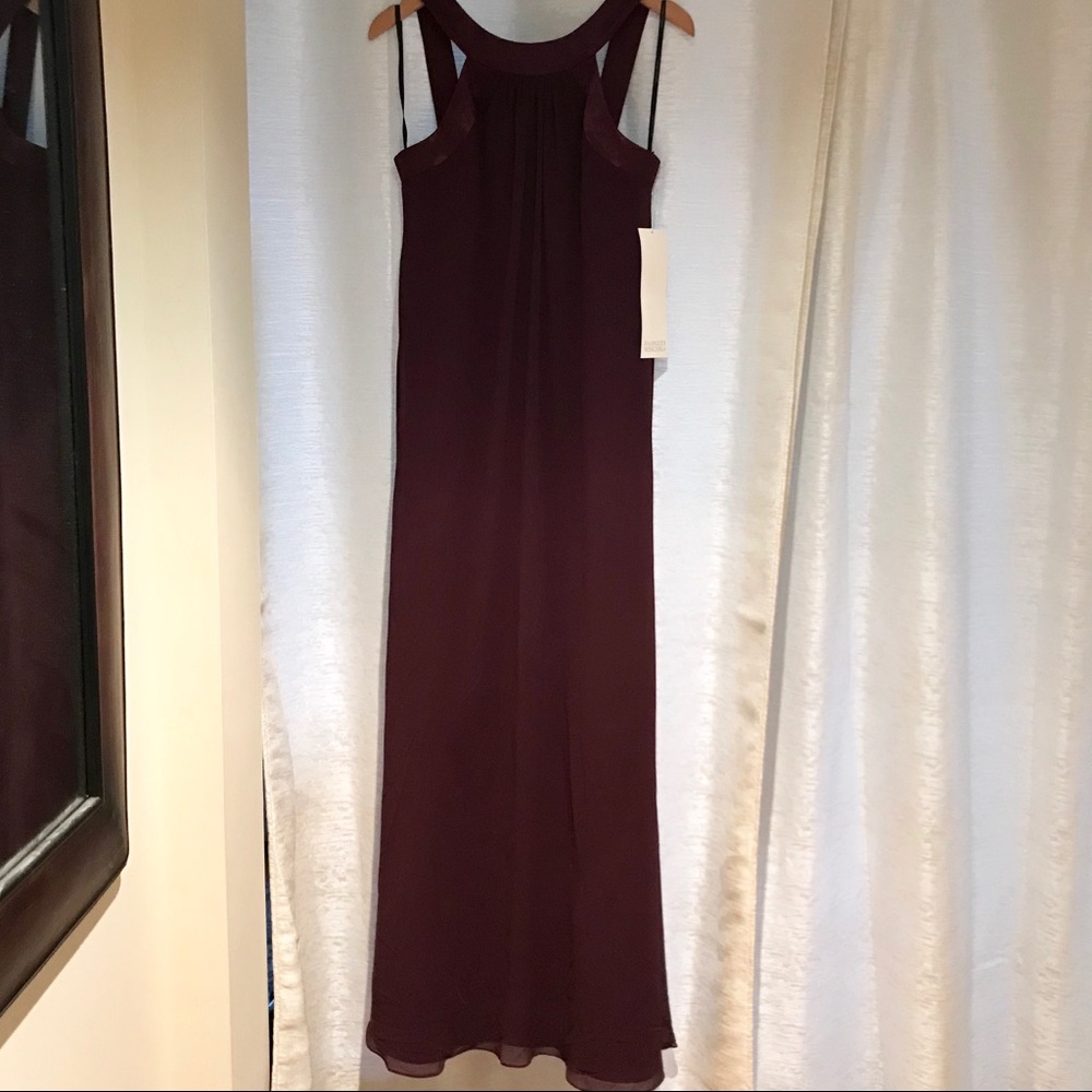 badgley mischka chiffon bridesmaid evening dress